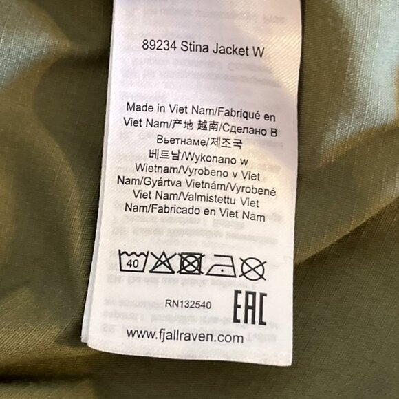 FjallRaven Woman's Green Stina G-1000 Outdoor Fall Jacket Sz XS - Picture 10 of 13